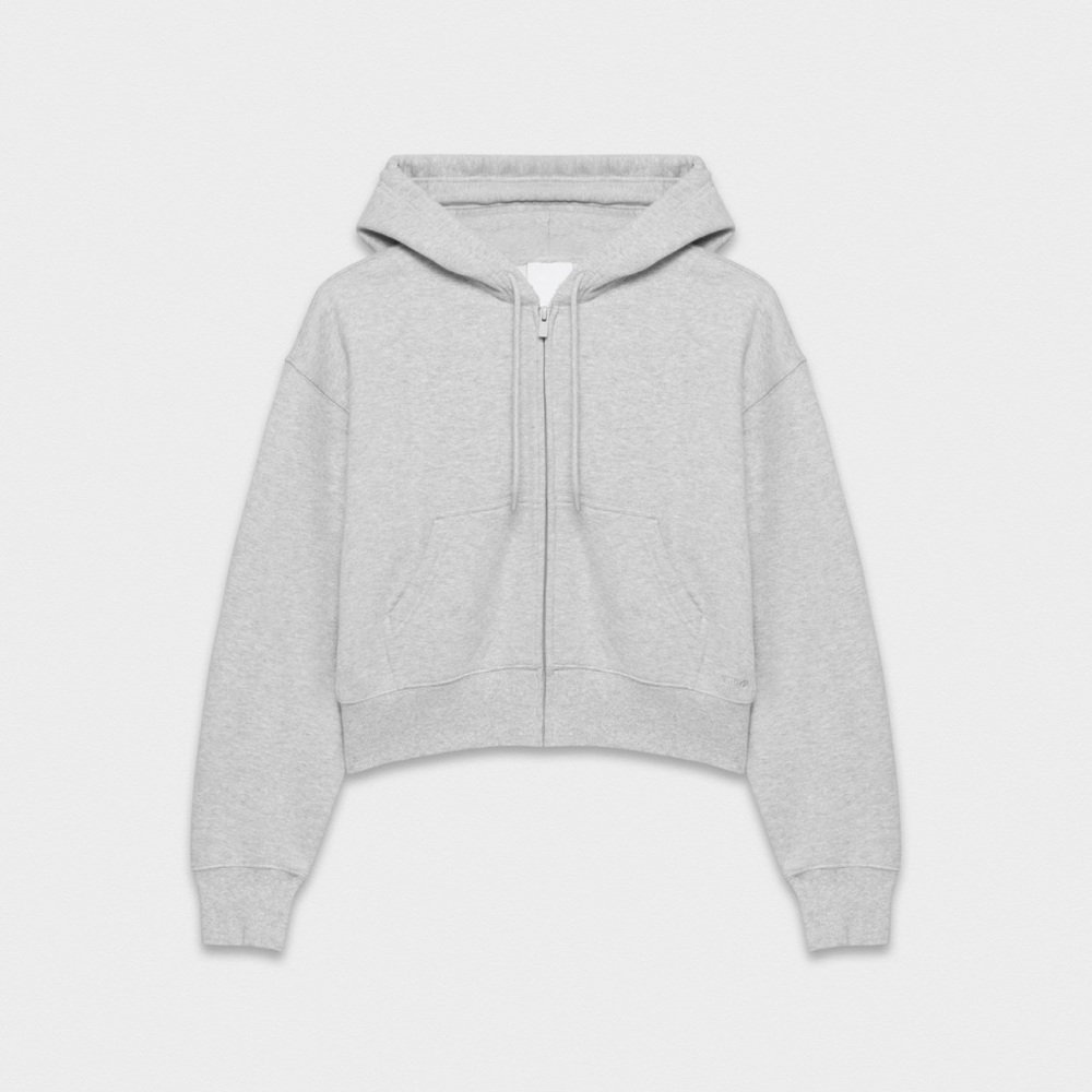 Aritzia Bellezza Cropped Zip-Up Hoodie